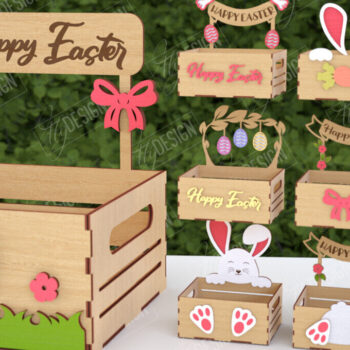 Intra απο ξύλο plywood  Χρώμα wenge 3mm-4mm πάχος - Πακέτο πασχαλινών ζαχαρωτών | Κουτί καραμελών Δίασταση 15x15 cm INTRAFABR-91679980 - Image 1