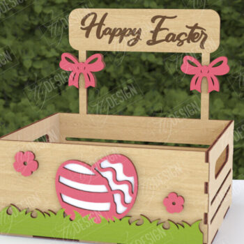 Intra απο ξύλο plywood  Χρώμα wenge 3mm-4mm πάχος - Πακέτο πασχαλινών ζαχαρωτών | Κουτί καραμελών Δίασταση 15x15 cm INTRAFABR-91679980 - Image 2