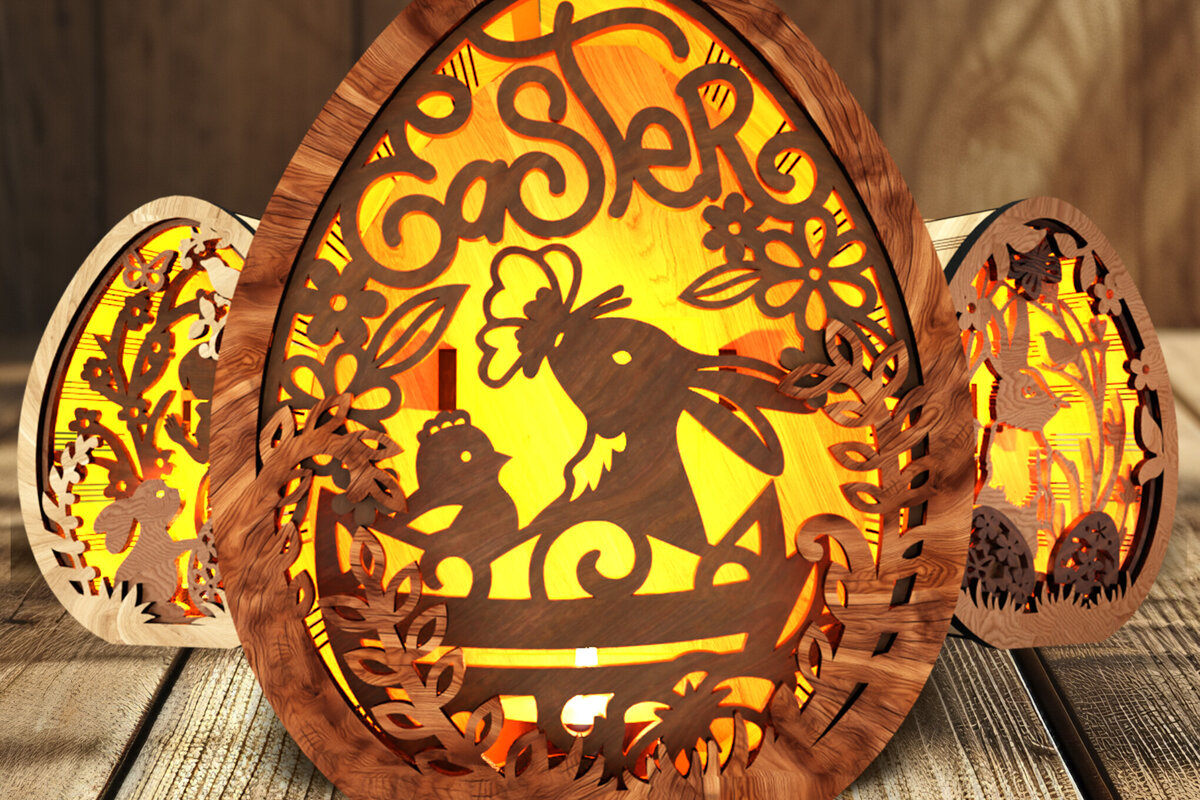 Intra απο ξύλο plywood  Χρώμα wenge 3mm-4mm πάχος - Πασχαλινές θήκες για 3 τεμάχια Δίασταση 5x5 cm INTRAFABR-97230265