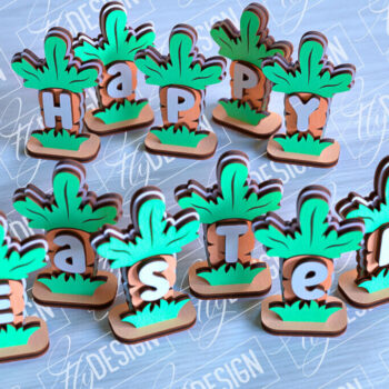 Intra απο ξύλο plywood  Χρώμα wenge 3mm-4mm πάχος - Πασχαλινά καρότα | με λέιζερ Δίασταση 15x15 cm INTRAFABR-106698870 - Image 1