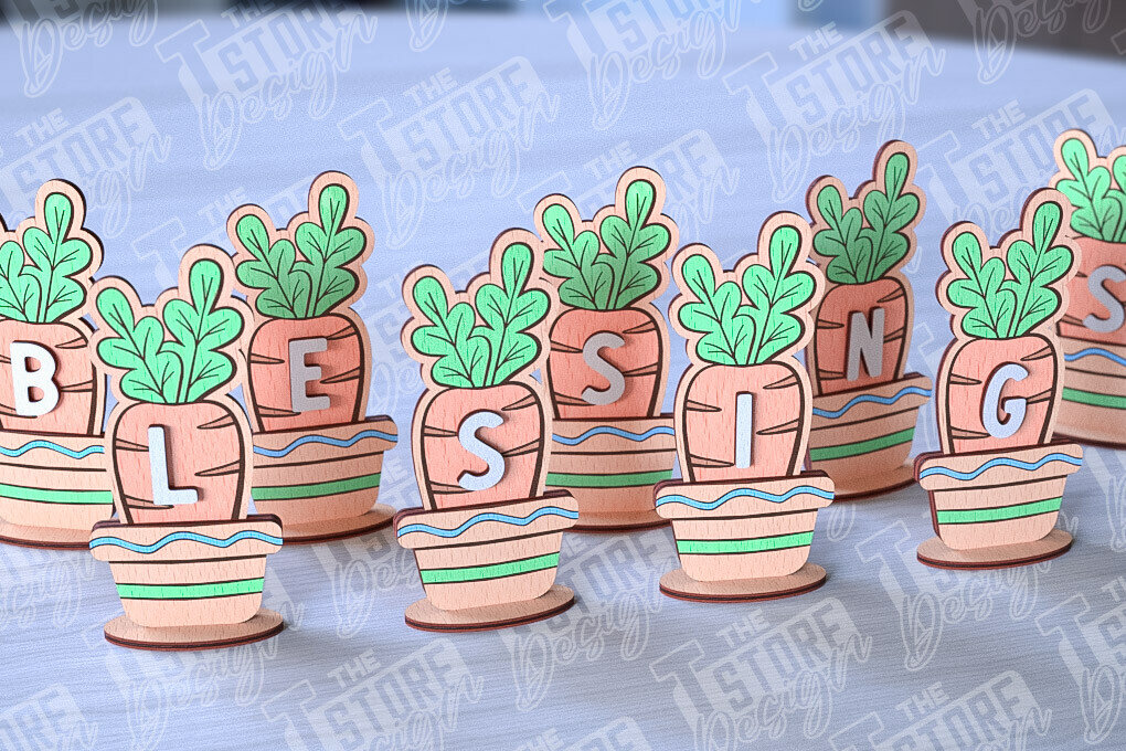 Intra απο ξύλο plywood  Χρώμα wenge 3mm-4mm πάχος - Πασχαλινά καρότα | με λέιζερ Δίασταση 15x15 cm INTRAFABR-112122874