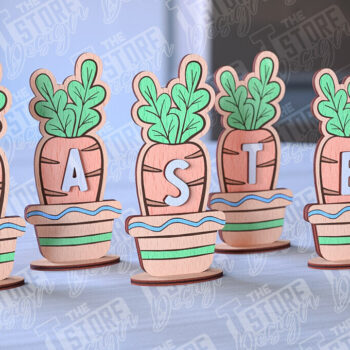 Intra απο ξύλο plywood  Χρώμα wenge 3mm-4mm πάχος - Πασχαλινά καρότα | με λέιζερ Δίασταση 15x15 cm INTRAFABR-27524150 - Image 1