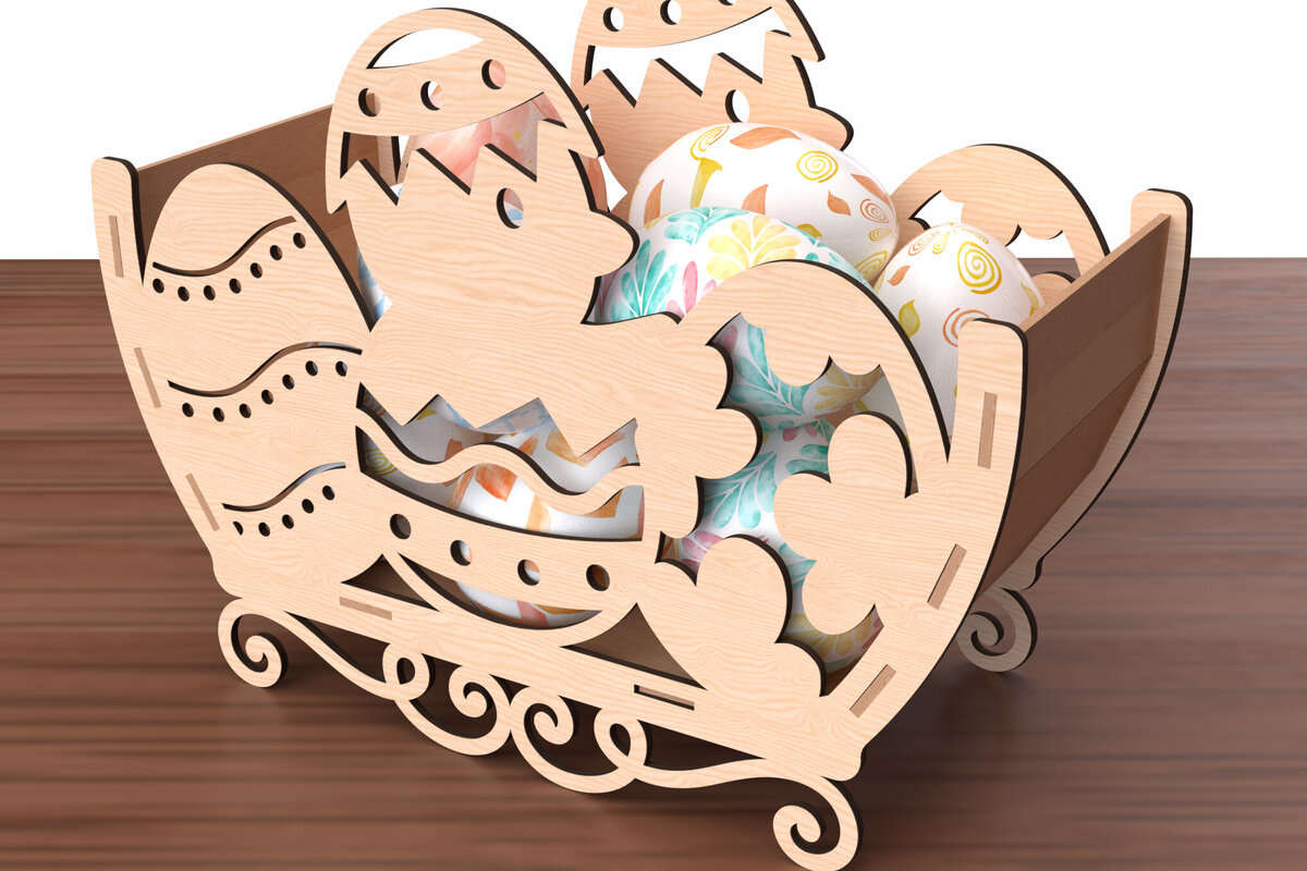 Intra απο ξύλο plywood  Χρώμα wenge 3mm-4mm πάχος - Πασχαλινή Αυγοθήκη - Δίασταση 20x20 cm INTRAFABR-120098687