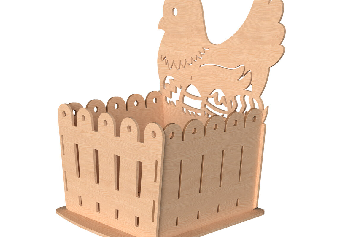 Intra απο ξύλο plywood  Χρώμα wenge 3mm-4mm πάχος - Πασχαλινό Κοτόπουλο Ξύλινο Κλουβί με Λέιζερ Δίασταση 30x20 cm INTRAFABR-94074588