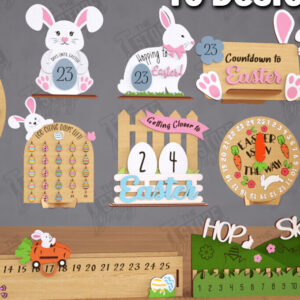 Intra απο ξύλο plywood  Χρώμα wenge 3mm-4mm πάχος - Πασχαλινό Πακέτο αντίστροφης μέτρησης |Ημερολόγιο Πάσχα Δίασταση 15x15 cm INTRAFABR-94074846