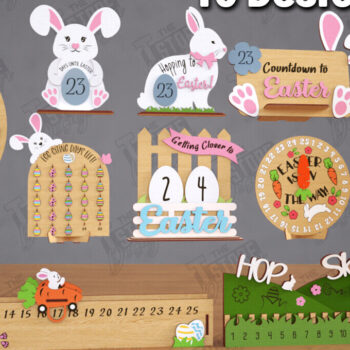 Intra απο ξύλο plywood  Χρώμα wenge 3mm-4mm πάχος - Πασχαλινό Πακέτο αντίστροφης μέτρησης |Ημερολόγιο Πάσχα Δίασταση 15x15 cm INTRAFABR-94074846 - Image 1