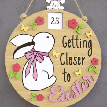 Intra απο ξύλο plywood  Χρώμα wenge 3mm-4mm πάχος - Πασχαλινό Πακέτο αντίστροφης μέτρησης |Ημερολόγιο Πάσχα Δίασταση 15x15 cm INTRAFABR-94074846 - Image 2