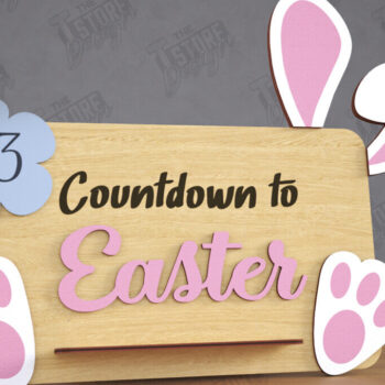 Intra απο ξύλο plywood  Χρώμα wenge 3mm-4mm πάχος - Πασχαλινό Πακέτο αντίστροφης μέτρησης |Ημερολόγιο Πάσχα Δίασταση 15x15 cm INTRAFABR-94074846 - Image 11