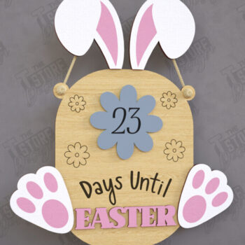 Intra απο ξύλο plywood Χρώμα wenge 3mm-4mm πάχος - Αντίστροφη μέτρηση για το Πάσχα | Ημερολόγιο του Πάσχα | CNC Δίασταση 15x15 cm INTRAFABR-98276524 - Image 1