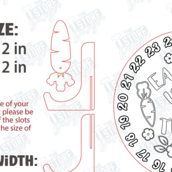 Intra απο ξύλο plywood Χρώμα wenge 3mm-4mm πάχος - Αντίστροφη μέτρηση για το Πάσχα | Ημερολόγιο του Πάσχα | CNC Δίασταση 15x15 cm INTRAFABR-120324490 - Image 2