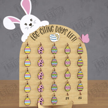 Intra απο ξύλο plywood  Χρώμα wenge 3mm-4mm πάχος - Αντίστροφη μέτρηση για το Πάσχα | Ημερολόγιο του Πάσχα | CNC Δίασταση 15x15 cm INTRAFABR-120324493 - Image 1