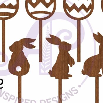 Intra απο ξύλο plywood  Χρώμα wenge 3mm-4mm πάχος - Πάσχα Cupcake Toppers, 7 σχέδια Δίασταση 15x15 cm INTRAFABR-120324509 - Image 3