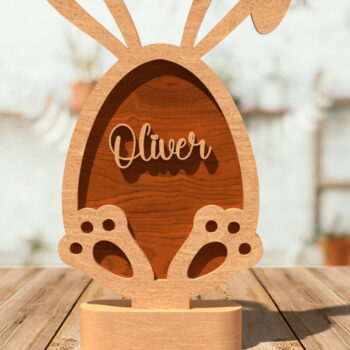 Intra απο ξύλο plywood  Χρώμα wenge 3mm-4mm πάχος - Πασχαλινό Πακέτο - Πασχαλινό Αυγό Δίασταση 20x20 cm INTRAFABR-120324515 - Image 4