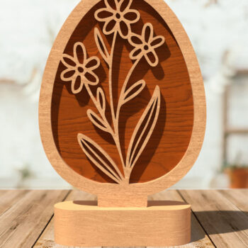 Intra απο ξύλο plywood  Χρώμα wenge 3mm-4mm πάχος - Πασχαλινό Πακέτο - Πασχαλινό Αυγό Δίασταση 20x20 cm INTRAFABR-120324515 - Image 5