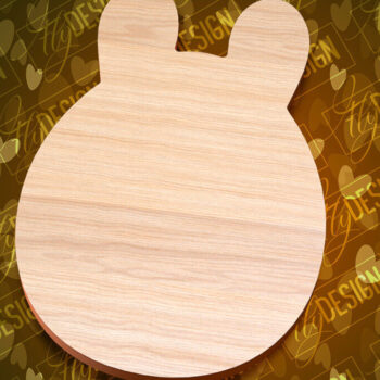 Intra απο ξύλο plywood  Χρώμα wenge 3mm-4mm πάχος - Πασχαλινές σανίδες κοπής | Κόψιμο με λέιζερ λαγουδάκι Δίασταση 15x15 cm INTRAFABR-99697315 - Image 1