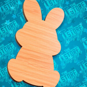 Intra απο ξύλο plywood  Χρώμα wenge 3mm-4mm πάχος - Πασχαλινές σανίδες κοπής | Κόψιμο με λέιζερ λαγουδάκι Δίασταση 15x15 cm INTRAFABR-106109805