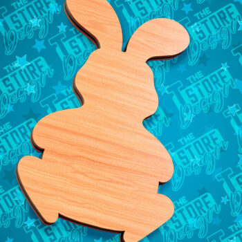 Intra απο ξύλο plywood  Χρώμα wenge 3mm-4mm πάχος - Πασχαλινές σανίδες κοπής | Κόψιμο με λέιζερ λαγουδάκι Δίασταση 15x15 cm INTRAFABR-106109884 - Image 1