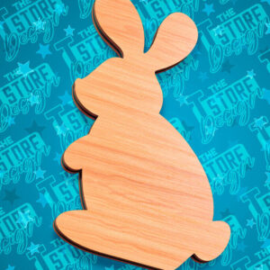 Intra απο ξύλο plywood  Χρώμα wenge 3mm-4mm πάχος - Πασχαλινές σανίδες κοπής | Κόψιμο με λέιζερ λαγουδάκι Δίασταση 15x15 cm INTRAFABR-106109927