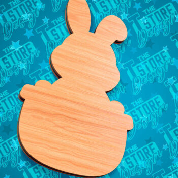 Intra απο ξύλο plywood Χρώμα wenge 3mm-4mm πάχος - Πασχαλινές σανίδες κοπής | Κόψιμο με λέιζερ λαγουδάκι Δίασταση 15x15 cm INTRAFABR-124769083 - Image 1