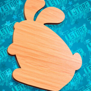 Intra απο ξύλο plywood  Χρώμα wenge 3mm-4mm πάχος - Πασχαλινές σανίδες κοπής | Κόψιμο με λέιζερ λαγουδάκι Δίασταση 15x15 cm INTRAFABR-124769101