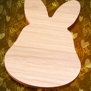 Intra απο ξύλο plywood  Χρώμα wenge 3mm-4mm πάχος - Πασχαλινές σανίδες κοπής | Κόψιμο με λέιζερ λαγουδάκι Δίασταση 15x15 cm INTRAFABR-124769124