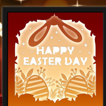 Intra απο ξύλο plywood  Χρώμα wenge 3mm-4mm πάχος - Ημέρα του Πάσχα Δίασταση 20x20 cm INTRAFABR-105405064 - Image 1