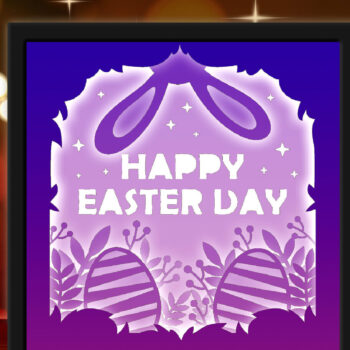 Intra απο ξύλο plywood  Χρώμα wenge 3mm-4mm πάχος - Ημέρα του Πάσχα Δίασταση 20x20 cm INTRAFABR-105405064 - Image 2