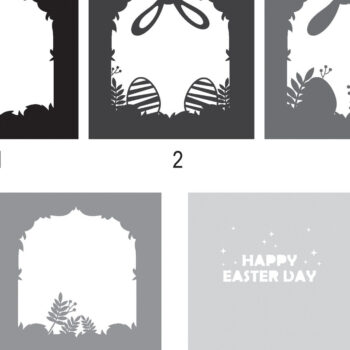 Intra απο ξύλο plywood  Χρώμα wenge 3mm-4mm πάχος - Ημέρα του Πάσχα Δίασταση 20x20 cm INTRAFABR-105405064 - Image 4