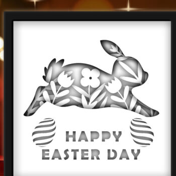 Intra απο ξύλο plywood Χρώμα wenge 3mm-4mm πάχος - Ημέρα του Πάσχα Δίασταση 20x20 cm INTRAFABR-105405074 - Image 3