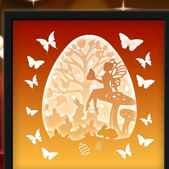 Intra απο ξύλο plywood  Χρώμα wenge 3mm-4mm πάχος - Ημέρα του Πάσχα Δίασταση 20x20 cm INTRAFABR-105405082 - Image 1