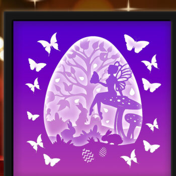 Intra απο ξύλο plywood  Χρώμα wenge 3mm-4mm πάχος - Ημέρα του Πάσχα Δίασταση 20x20 cm INTRAFABR-105405082 - Image 2