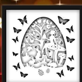 Intra απο ξύλο plywood  Χρώμα wenge 3mm-4mm πάχος - Ημέρα του Πάσχα Δίασταση 20x20 cm INTRAFABR-105405082 - Image 3