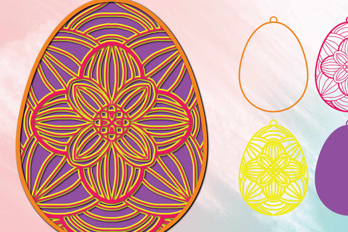 Intra απο ξύλο plywood  Χρώμα wenge 3mm-4mm πάχος - 3D Paper Cut για την Ημέρα του Πάσχα Δίασταση 1200x1200 cm INTRAFABR-105503160