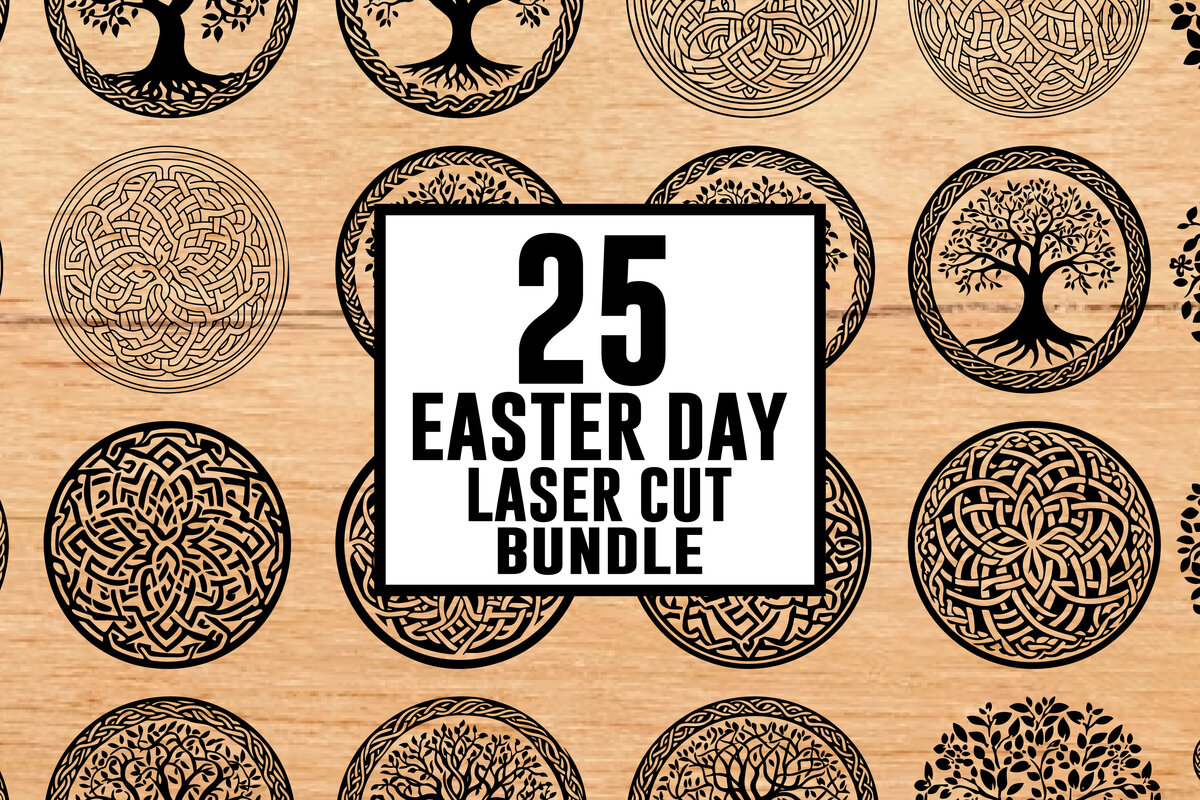 Intra απο ξύλο plywood  Χρώμα wenge 3mm-4mm πάχος - Πακέτο κοπής με λέιζερ για την ημέρα του Πάσχα - 25 σχέδια Δίασταση 30x30 cm INTRAFABR-78570621