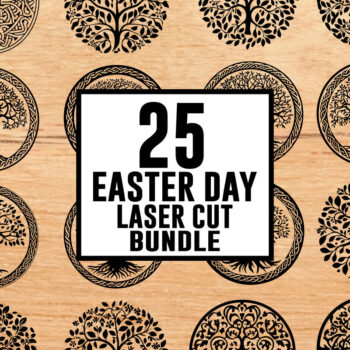 Intra απο ξύλο plywood  Χρώμα wenge 3mm-4mm πάχος - Πακέτο κοπής με λέιζερ για την ημέρα του Πάσχα - 25 σχέδια Δίασταση 30x30 cm INTRAFABR-78570637 - Image 3