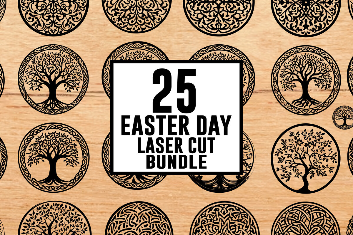 Intra απο ξύλο plywood  Χρώμα wenge 3mm-4mm πάχος - Πακέτο κοπής με λέιζερ για την ημέρα του Πάσχα - 25 σχέδια Δίασταση 30x30 cm INTRAFABR-102603215