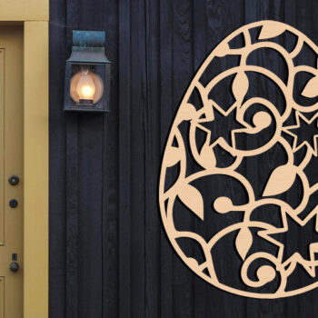 Intra απο ξύλο plywood  Χρώμα wenge 3mm-4mm πάχος - Σχέδιο δέσμης κοπής λέιζερ ημέρας του Πάσχα Δίασταση 4000x4000 cm INTRAFABR-102603371 - Image 4