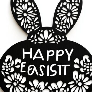 Intra απο ξύλο plywood  Χρώμα wenge 3mm-4mm πάχος - Πασχαλινή σιλουέτα με λέιζερ για την ημέρα του Πάσχα Δίασταση 15x15 cm INTRAFABR-102603381 - Image 12