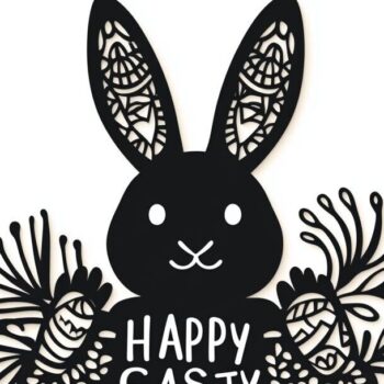 Intra απο ξύλο plywood  Χρώμα wenge 3mm-4mm πάχος - Πασχαλινή σιλουέτα με λέιζερ για την ημέρα του Πάσχα Δίασταση 15x15 cm INTRAFABR-102603381 - Image 13