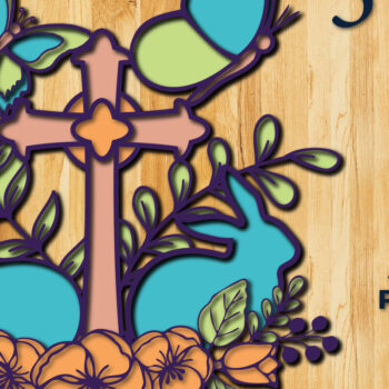 Intra απο ξύλο plywood  Χρώμα wenge 3mm-4mm πάχος - Εικονογράφηση στρώματος ημέρας του Πάσχα Δίασταση 15x15 cm INTRAFABR-102702478 - Image 1