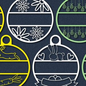 Intra απο ξύλο plywood  Χρώμα wenge 3mm-4mm πάχος - Πασχαλινό Ονομαστικό Στολίδι Πακέτο κοπής με λέιζερ Δίασταση 25x25 cm INTRAFABR-105442778