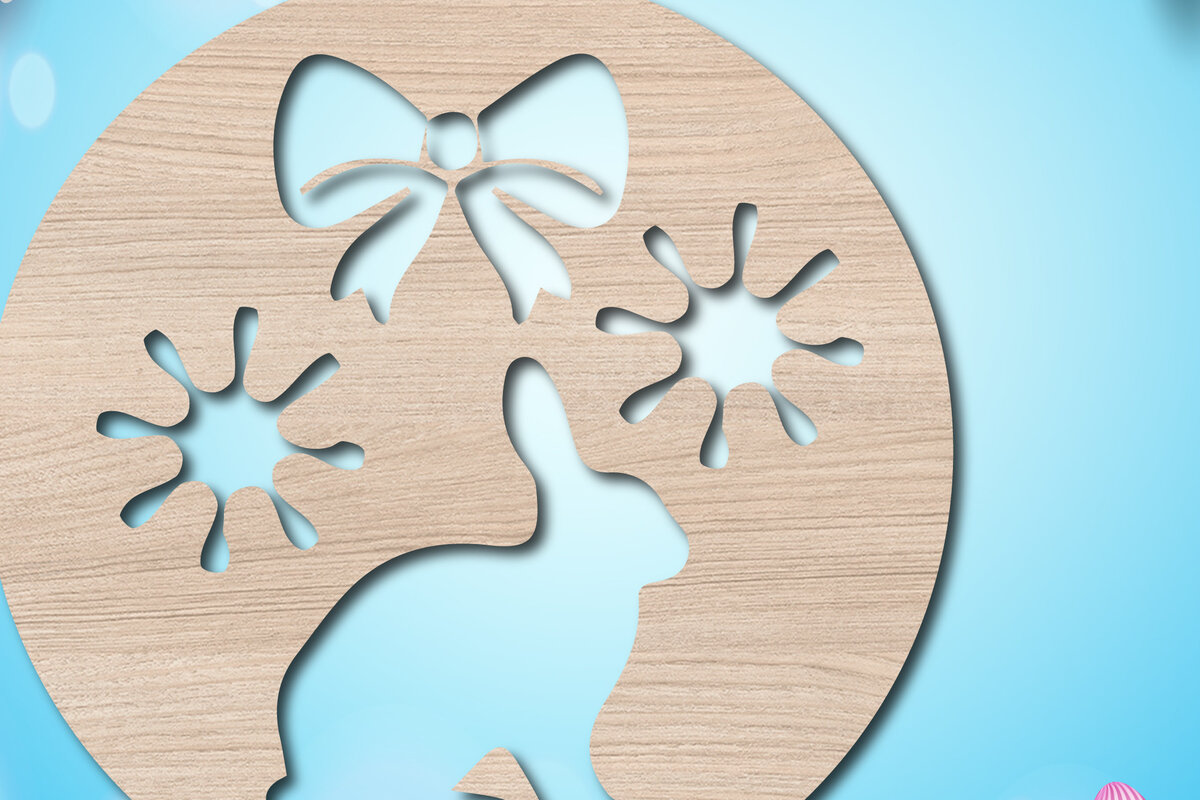 Intra απο ξύλο plywood  Χρώμα wenge 3mm-4mm πάχος - Διακόσμηση/ετικέτα κοπής με λέιζερ την ημέρα του Πάσχα Δίασταση 15x15 cm INTRAFABR-102702451