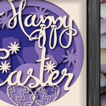 Intra απο ξύλο plywood Χρώμα wenge 3mm-4mm πάχος - Easter Day Shadow/light Box 3d Δίασταση 15x15 cm INTRAFABR-103457585 - Image 1