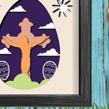 Intra απο ξύλο plywood Χρώμα wenge 3mm-4mm πάχος - Πακέτο Shadow/light Box Πάσχας Δίασταση 15x15 cm INTRAFABR-103429701 - Image 5