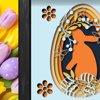 Intra απο ξύλο plywood Χρώμα wenge 3mm-4mm πάχος - Πακέτο Shadow/light Box Πάσχας Δίασταση 15x15 cm INTRAFABR-103448948 - Image 3