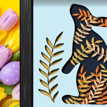 Intra απο ξύλο plywood Χρώμα wenge 3mm-4mm πάχος - Πακέτο Shadow/light Box Πάσχας Δίασταση 15x15 cm INTRAFABR-103448948 - Image 4