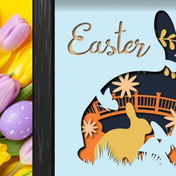 Intra απο ξύλο plywood Χρώμα wenge 3mm-4mm πάχος - Πακέτο Shadow/light Box Πάσχας Δίασταση 15x15 cm INTRAFABR-103448948 - Image 6