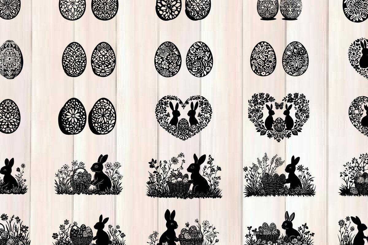 Intra απο ξύλο plywood  Χρώμα wenge 3mm-4mm πάχος - Πακέτο σιλουέτας για την ημέρα του Πάσχα Δίασταση 4x4 cm INTRAFABR-103424682