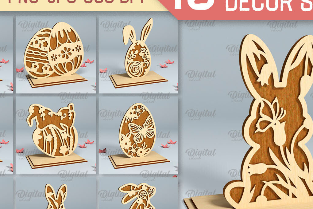 Intra απο ξύλο plywood  Χρώμα wenge 3mm-4mm πάχος - Πασχαλινή Διακόσμηση Σταντ Πακέτο κοπής με λέιζερ Δίασταση 15x15 cm INTRAFABR-105602793