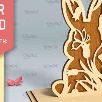 Intra απο ξύλο plywood  Χρώμα wenge 3mm-4mm πάχος - Πασχαλινή Διακόσμηση Σταντ Πακέτο κοπής με λέιζερ Δίασταση 15x15 cm INTRAFABR-105602793 - Image 3